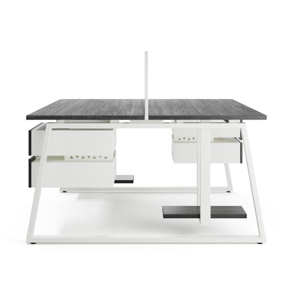 Стол офисный Kobor TR/2-160/140 white/wood Стол офисный Kobor TR/2-160/140 white/wood