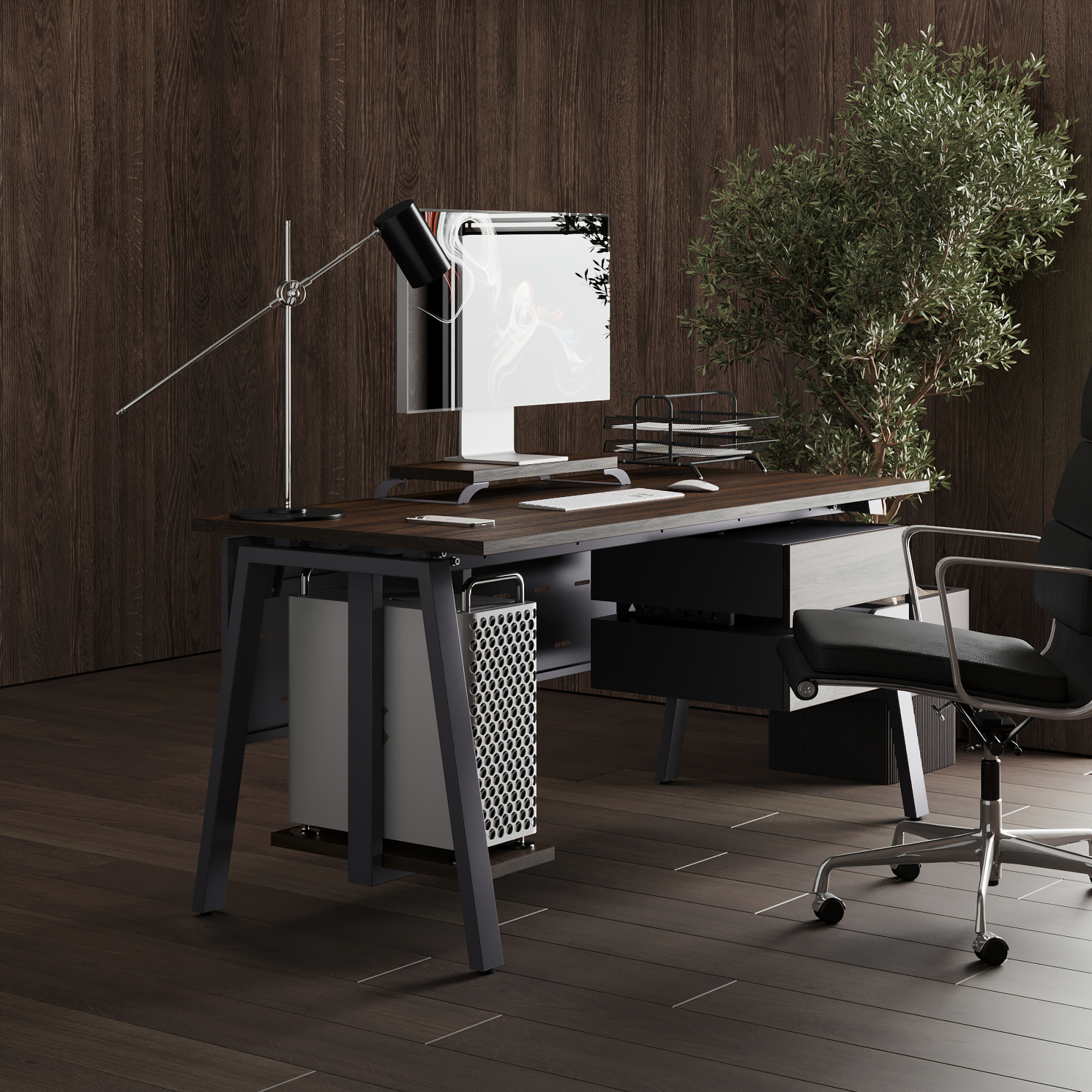 Стол офисный Kobor A-100/70 graphite/charlston