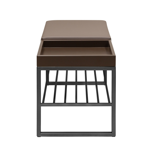 Банкетка RUBY BOX, черная, экокожа UMBRA, BrownBox, 85x40x45