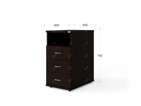 UNITY РТ-6 ВЕНГЕ Тумба с ящиками 400x600x750