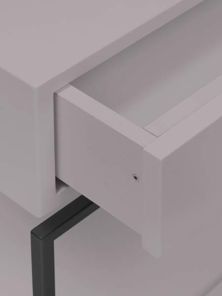 Тумба прикроватная KARIN, черная, МДФ LATTE