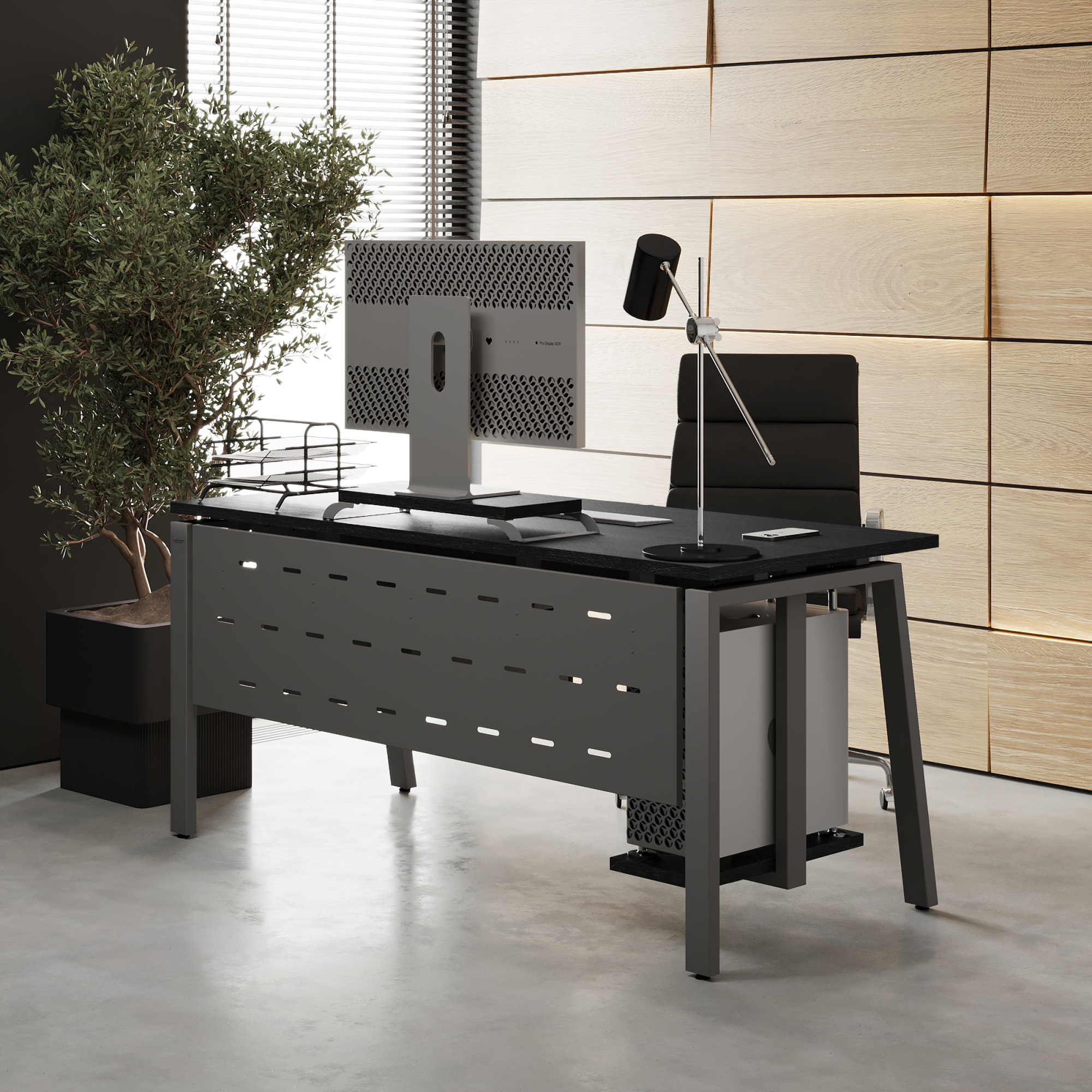 Стол офисный Kobor AB-180/60 aluminum/wood Стол офисный Kobor AB-180/60 aluminum/wood