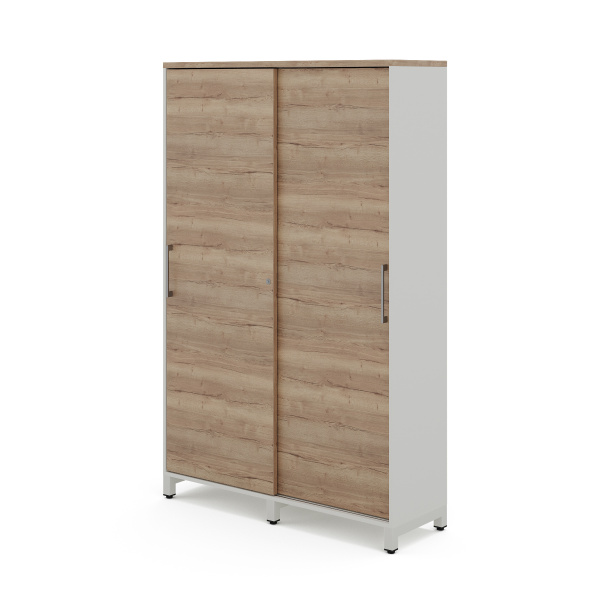 Шкаф-купе гардероб Kobor HKG/5-120/60/M white/natural