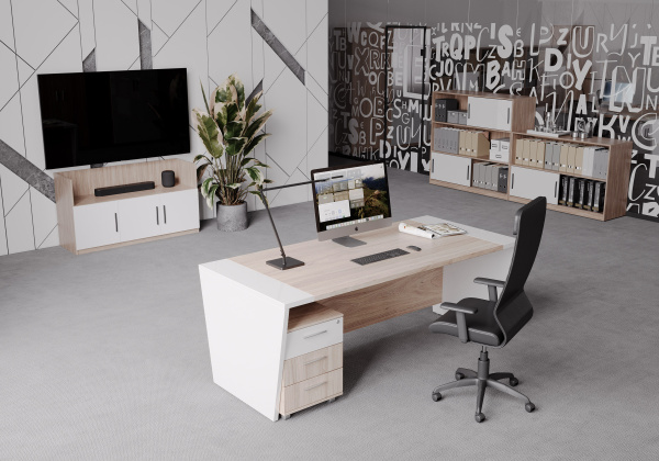AST33950804 Asti Стеллаж высокий, древесный 135x45x165 дуб урбан