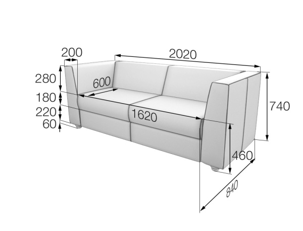 MVK15424 Диван 3-местный Nap3 Ecotex brown