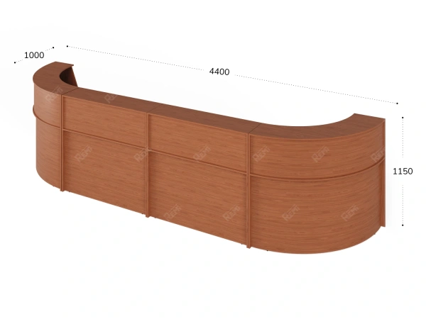 UNITY РРП7-10-44-OI Симметричный двойной ресепшн узкий 4400х1000х1150