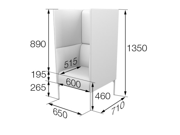 MVK19894 Кресло высокое Brd1H-2 Sweet light blue MVK19894 Кресло высокое Brd1H-2 Sweet light blue