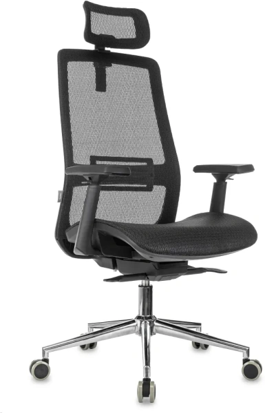 Кресло руководителя Бюрократ MC-912-H черный сетка с подголов. крестов. металл хром Кресло руководителя Бюрократ MC-912-H черный сетка с подголов. крестов. металл хром