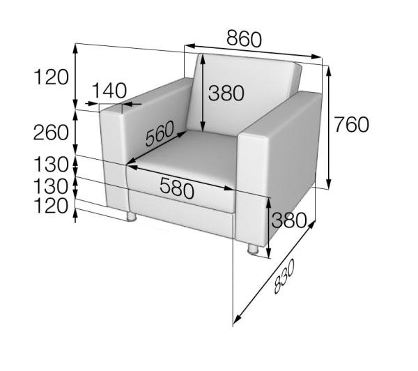 MVK15642 Кресло O1 Ecotex black MVK15642 Кресло O1 Ecotex black
