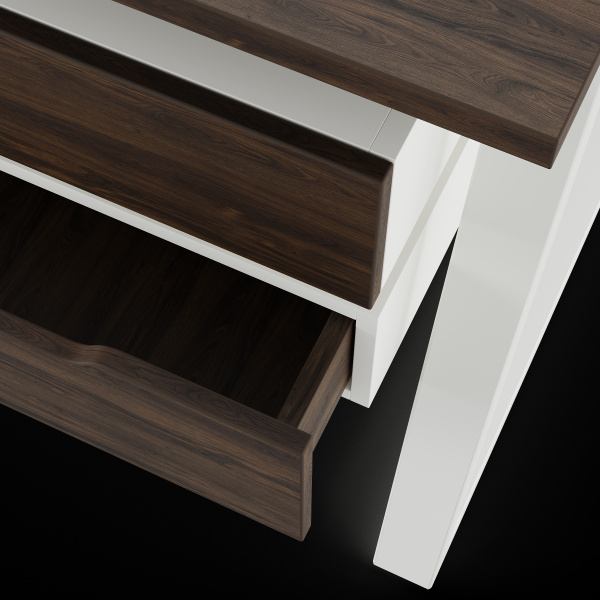 Стол офисный Kobor TR/2-180/120 white/charlston Стол офисный Kobor TR/2-180/120 white/charlston