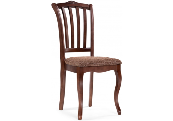Деревянный стул Виньетта орех / мерц белый люкс
