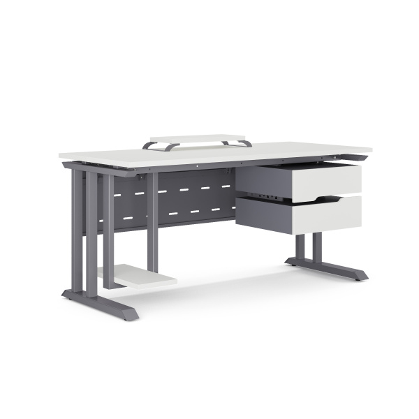 Стол офисный Kobor L1-140/80 graphite/premium Стол офисный Kobor L1-140/80 graphite/premium