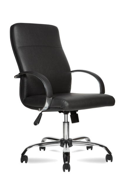 Кресло для руководителя М 175 В хром экокожа черная