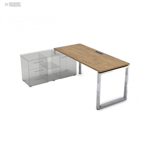 НСТЛ-О.995 Стол рабочий прямолинейный три опоры левый 1800x900x750 teakwood/metal НСТЛ-О.995 Стол рабочий прямолинейный три опоры левый 1800x900x750 teakwood/metal