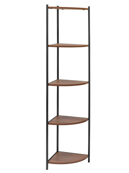 Стеллаж ALLEN, черный, ЛДСП Орех, 33x33x145 Стеллаж ALLEN, черный, ЛДСП Орех, 33x33x145