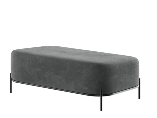 Jive Диван двухместный без спинки JVE-4 Velutto 75/Металл Черный 1250*720*480