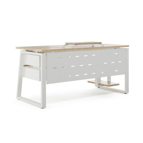Стол офисный Kobor TS1-80/70 white/natural Стол офисный Kobor TS1-80/70 white/natural