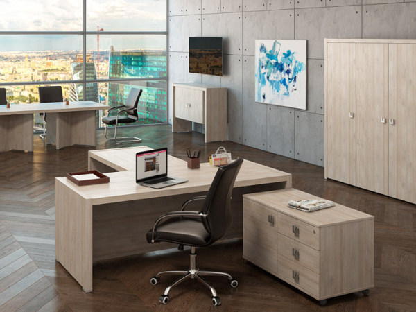 Кабинет руководителя Solid дуб шамони светлый Кабинет руководителя Solid дуб шамони светлый