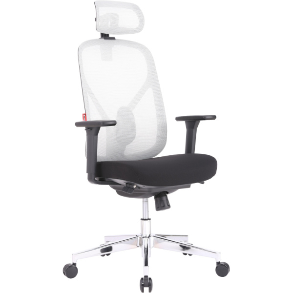 Кресло BN_Zm_EChair-500 MC сетка/ткань, серый/черный хром Кресло BN_Zm_EChair-500 MC сетка/ткань, серый/черный хром