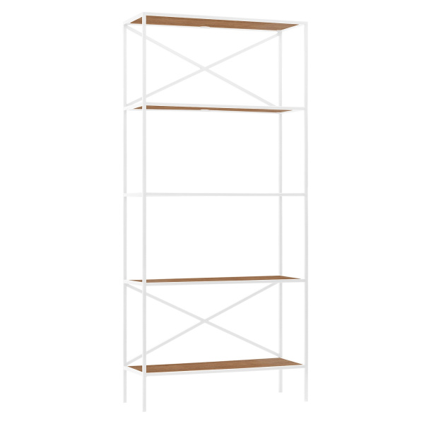 Стеллаж KARIN-800, белый, ЛДСП Робиния, 80x30x175 Стеллаж KARIN-800, белый, ЛДСП Робиния, 80x30x175