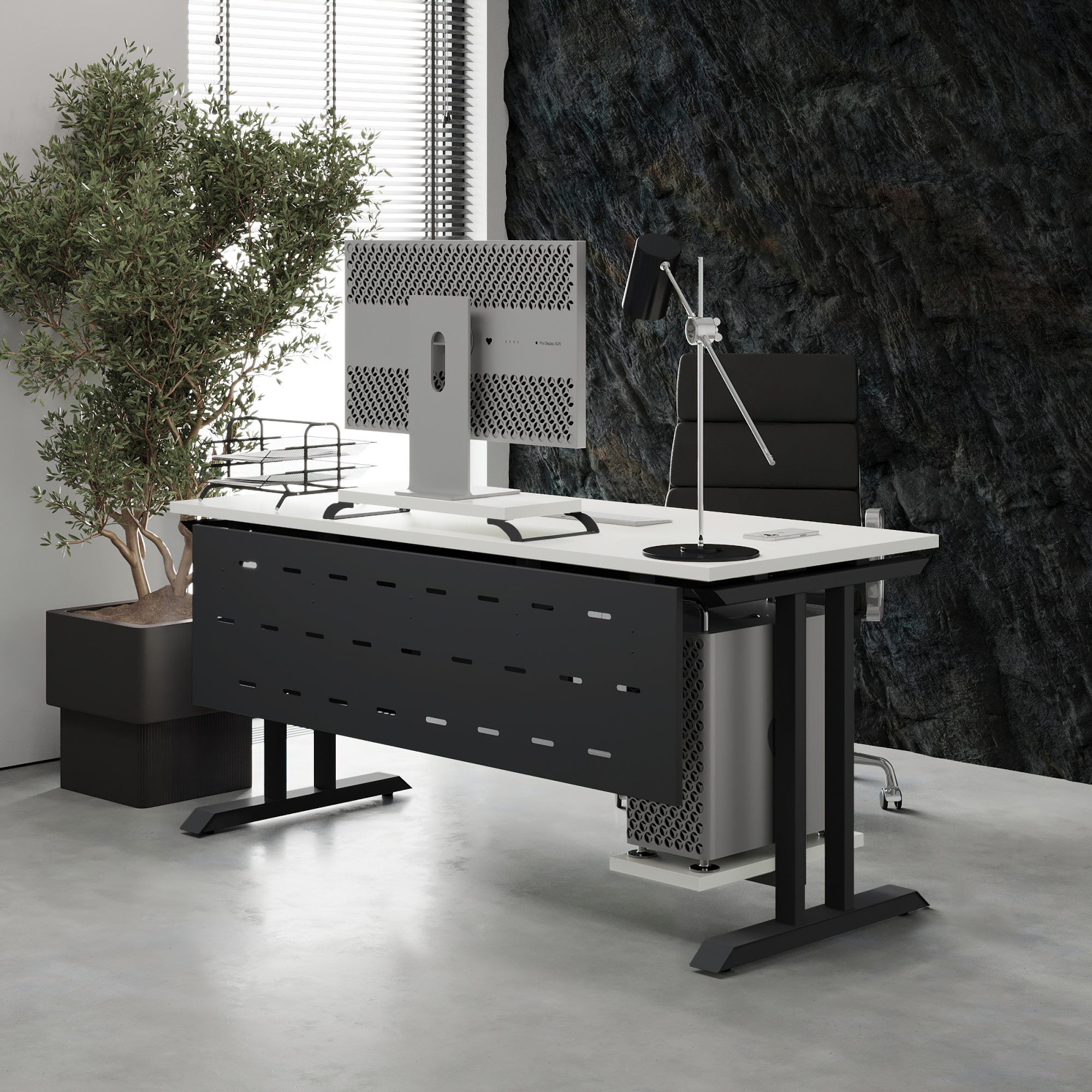 Стол офисный Kobor T-80/80 black/premium