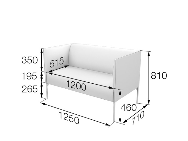 MVK60912 Диван 2-местный Brd2-2 Sherlock blue