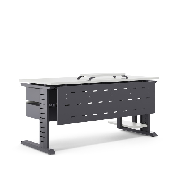 Стол офисный Kobor L2-100/60 graphite/premium Стол офисный Kobor L2-100/60 graphite/premium