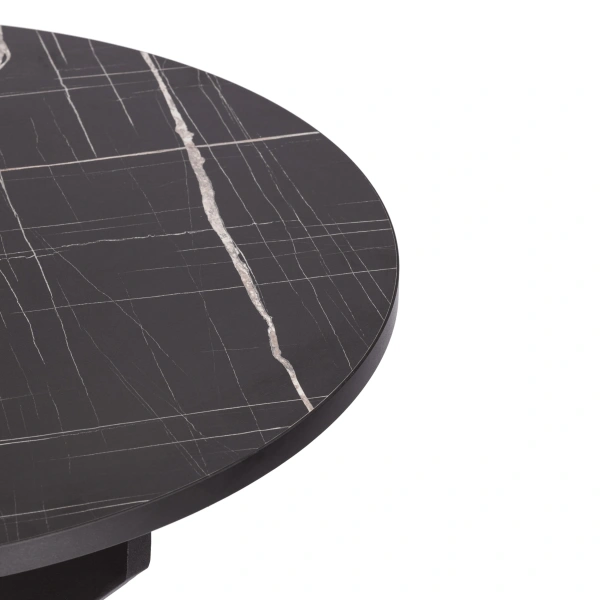 Стол MANZANA ЛДСП/HPL/металл, 80 х 80 х 75 см, Мрамор чёрный/чёрный Стол MANZANA ЛДСП/HPL/металл, 80 х 80 х 75 см, Мрамор чёрный/чёрный