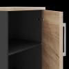 Шкаф распашной Kobor HR/3-45/60/M black/natural Шкаф распашной Kobor HR/3-45/60/M black/natural