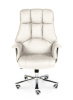 Кресло офисное / Президент / сталь + хром / слоновая кость экокожа