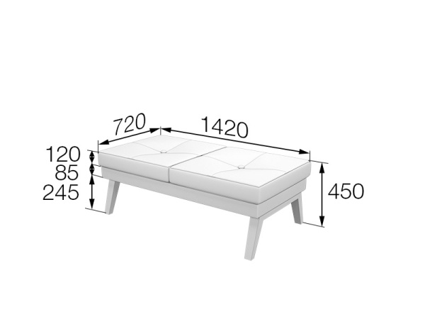 MVK19881 Банкетка Bev2B Dream green MVK19881 Банкетка Bev2B Dream green