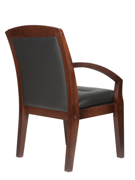 Стул Конгресс Lux (орех Тай) кожа (черная)