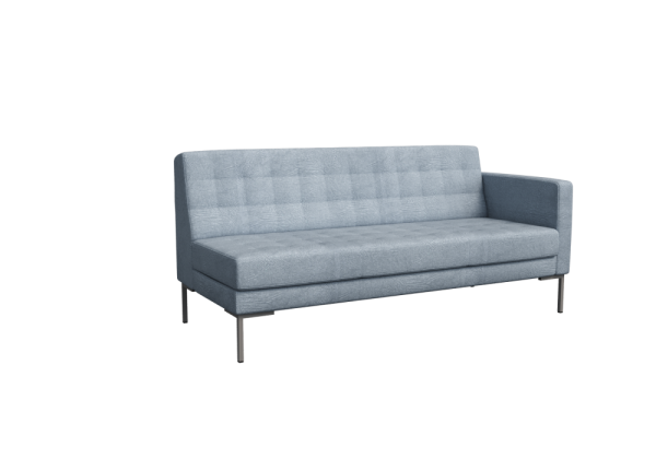 Forest Секция с подлокотником трехместная FR-SP-03 (L) Enzo 994/Металл Серый 185х80х84см