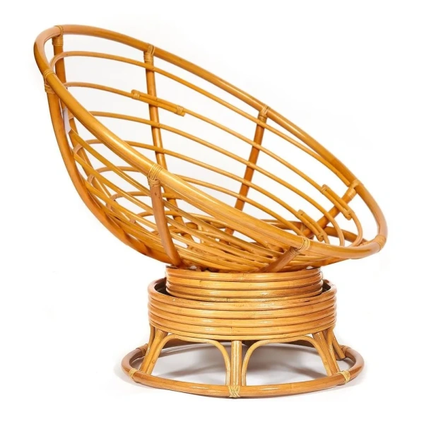 Кресло-качалка PAPASAN/ПАПАСАН w 23/01 B /с подушкой/ 115х78х104 см, Honey (мед), ткань Оранжевый, С 23