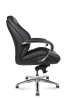Кресло офисное / Porsche LB / черная кожа/ алюминий крестовина