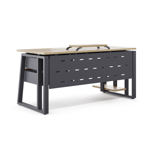 Стол офисный Kobor TS2-80/60 graphite/natural Стол офисный Kobor TS2-80/60 graphite/natural