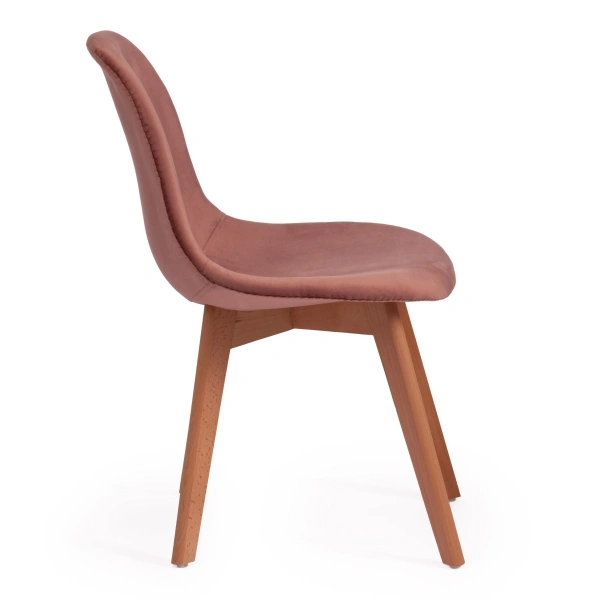 Стул CINDY SOFT (mod. C1021F1) вельвет/дерево бук, 53 х 45 х 81 см , коралловый (HLR 44)/натуральный Стул CINDY SOFT (mod. C1021F1) вельвет/дерево бук, 53 х 45 х 81 см , коралловый (HLR 44)/натуральный