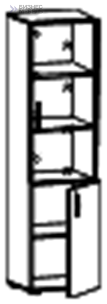 Шкаф-колонка 1к2 406х374х1935 мм