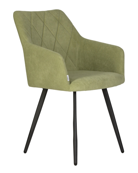 Стул обеденный DOBRIN ROBY (ЭМАЛЬ ЧЕРНЫЙ МУАР велюр Catania Forest)