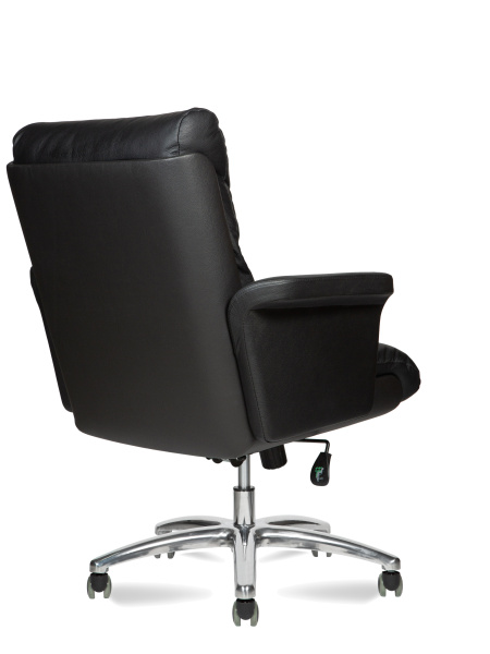 Кресло для руководителя VIP B кожа (черная) крестовина алюминий