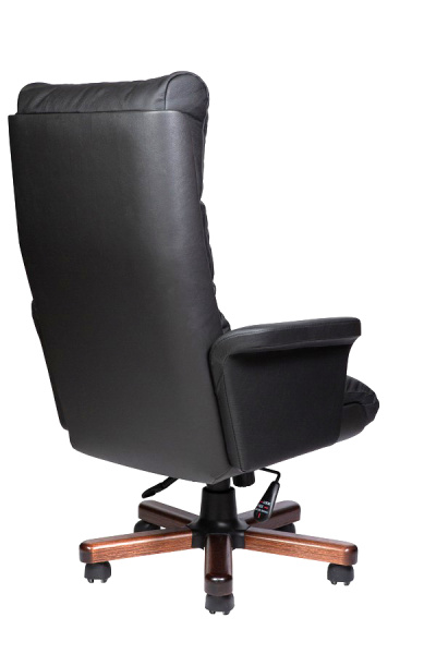 Кресло для руководителя VIP A орех тай кожа (черная)