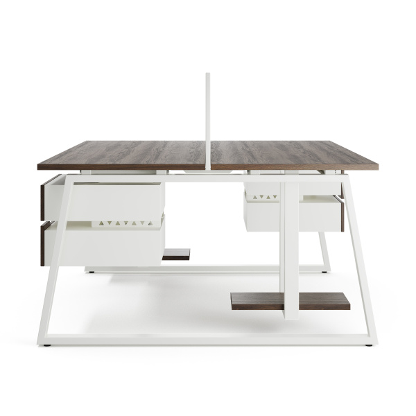 Стол офисный Kobor TR/2-180/120 white/charlston Стол офисный Kobor TR/2-180/120 white/charlston