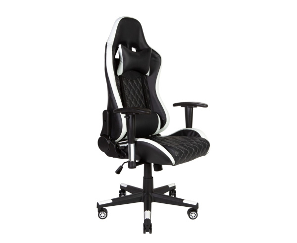 Кресло офисное Lotus EVO черно - белая экокожа пластиковая крестовина