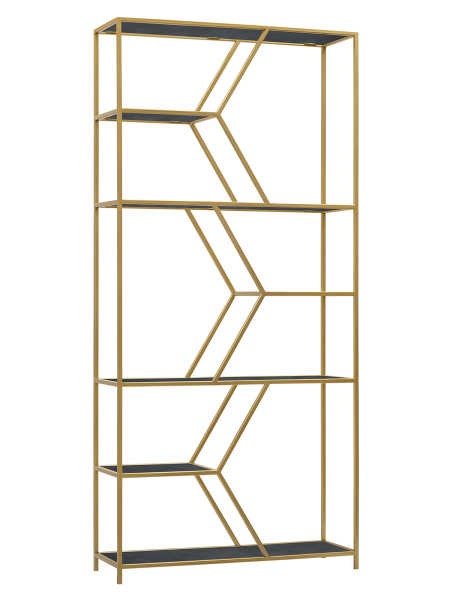 Стеллаж MALTA, золотой, керамика Antracite, 90x30x192 Стеллаж MALTA, золотой, керамика Antracite, 90x30x192