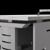 Стол офисный Kobor L2-80/80 aluminum/chicago