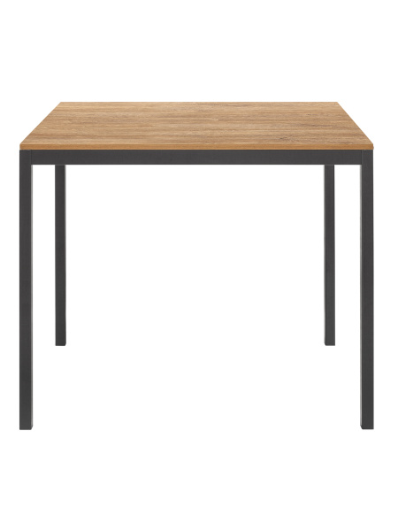 Стол обеденный SMART 900, черный, ЛДСП Дуб Канзас, 90x65x75