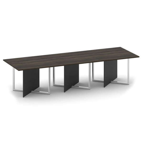 Shift Стол переговорный, тройной, прямоугольный SK.SP-KV-110-3 Дуб Мали/Антрацит 3300*1100*753 Shift Стол переговорный, тройной, прямоугольный SK.SP-KV-110-3 Дуб Мали/Антрацит 3300*1100*753