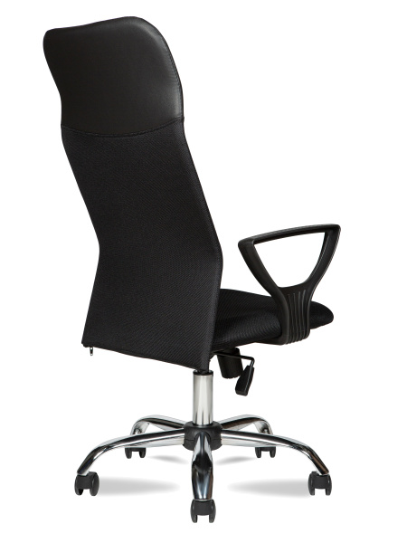 Кресло офисное Астра А топ РС 900 хром спинка сетка черная/ сиденье сетка черная