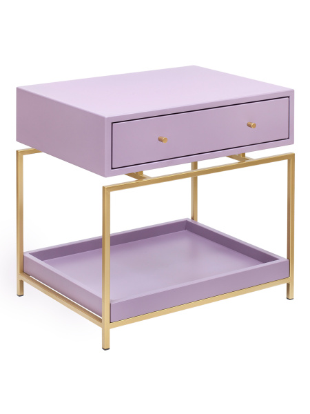 Тумба прикроватная KARIN, золотой, МДФ Dusty Purple
