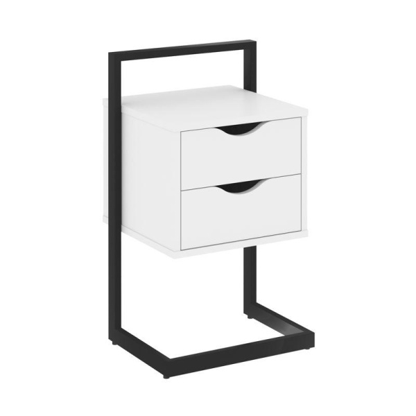 Loft Тумба приставная VR.L-PY2 Белый Бриллиант/Металл Черный 450*409*792